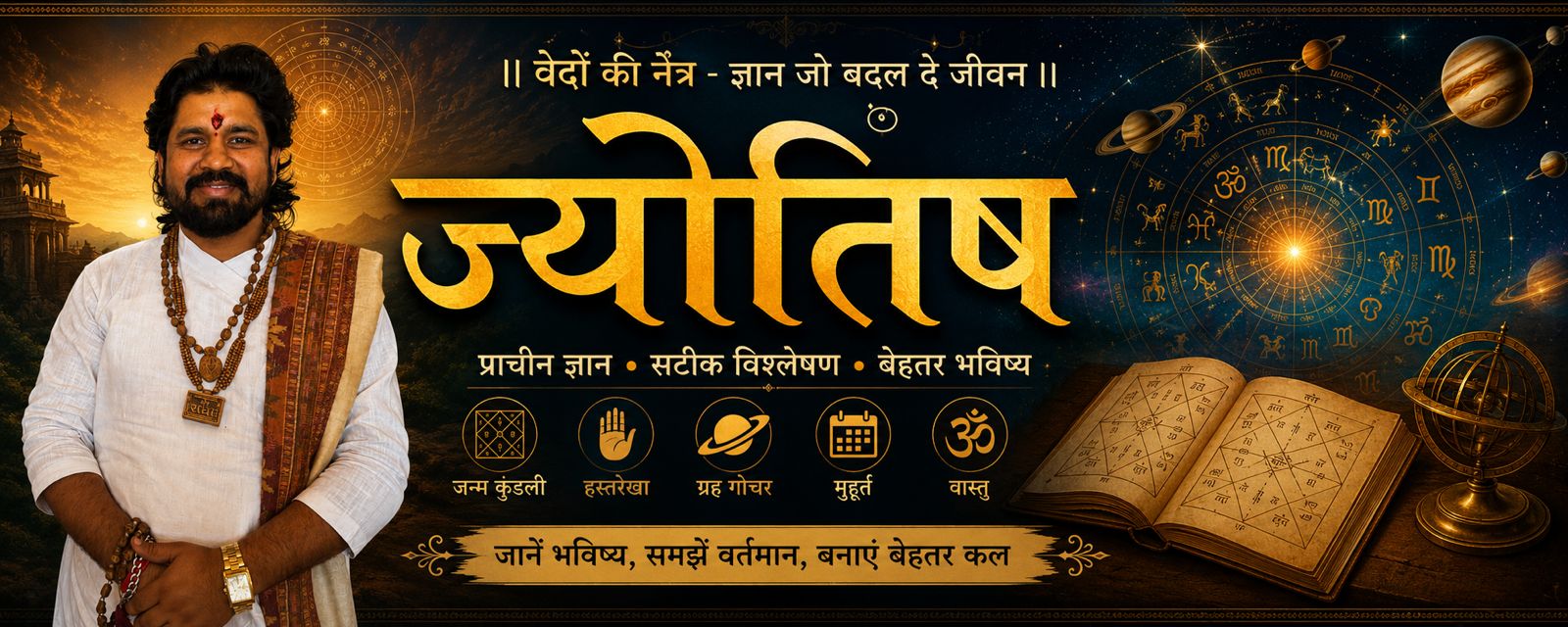 भारतीय परंपरा में Jyotisha को वेदों का “नेत्र” कहा गया है